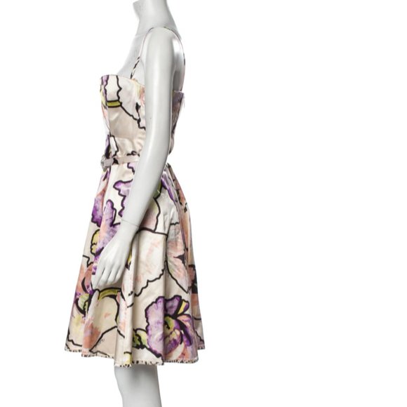 ROBERTO CAVALLI A-line White Flower Pattern Dress - Picture 3 of 7
